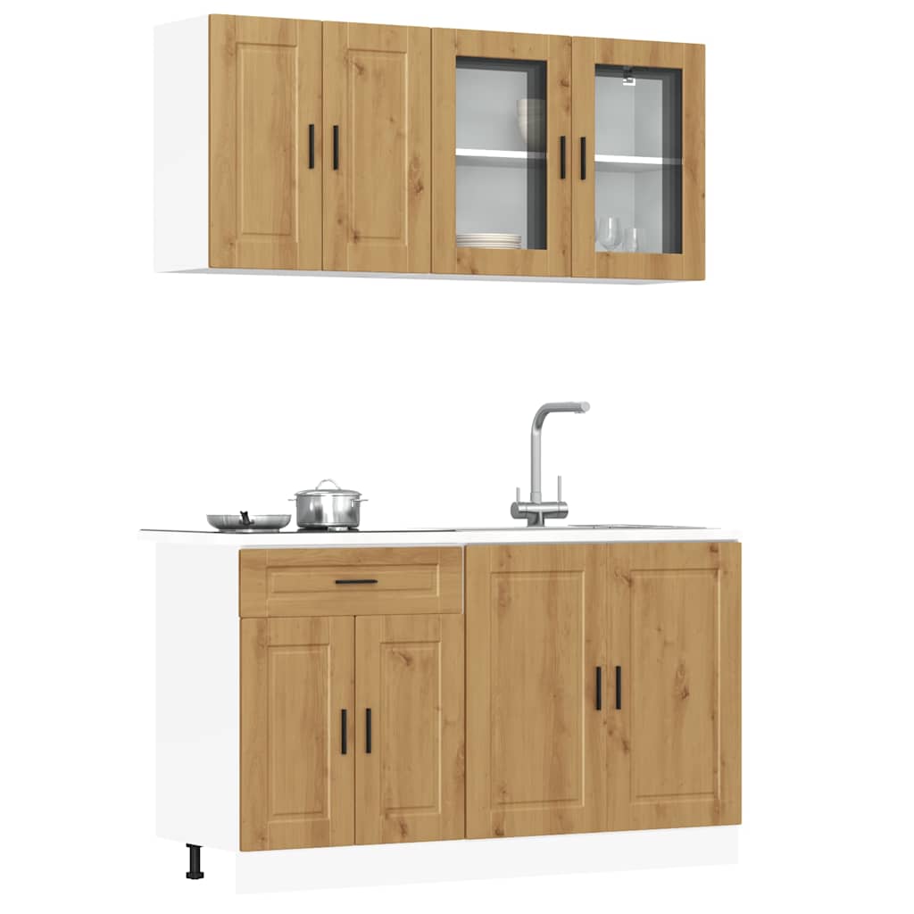 4 Piece Kitchen Cabinet Set Porto Engineered Wood