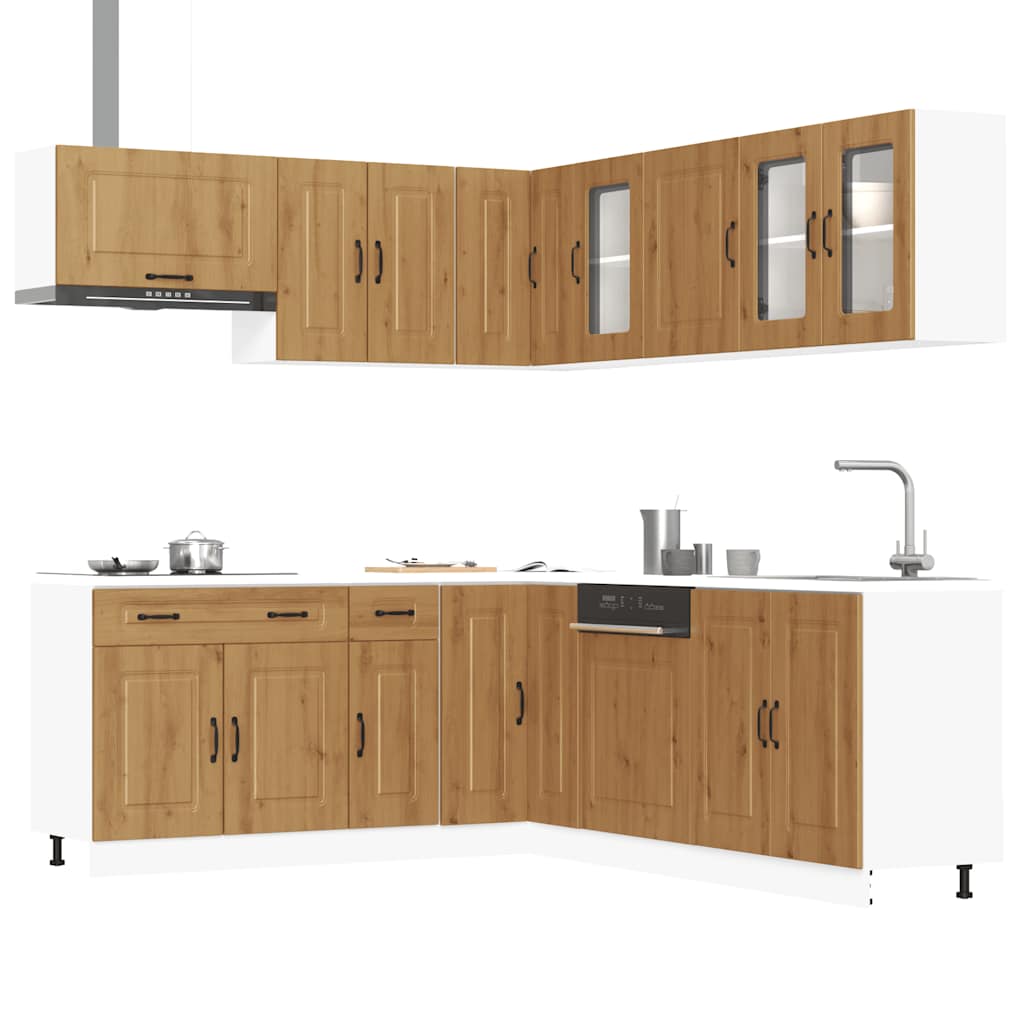 11 Piece Kitchen Cabinet Set Kalmar Engineered Wood