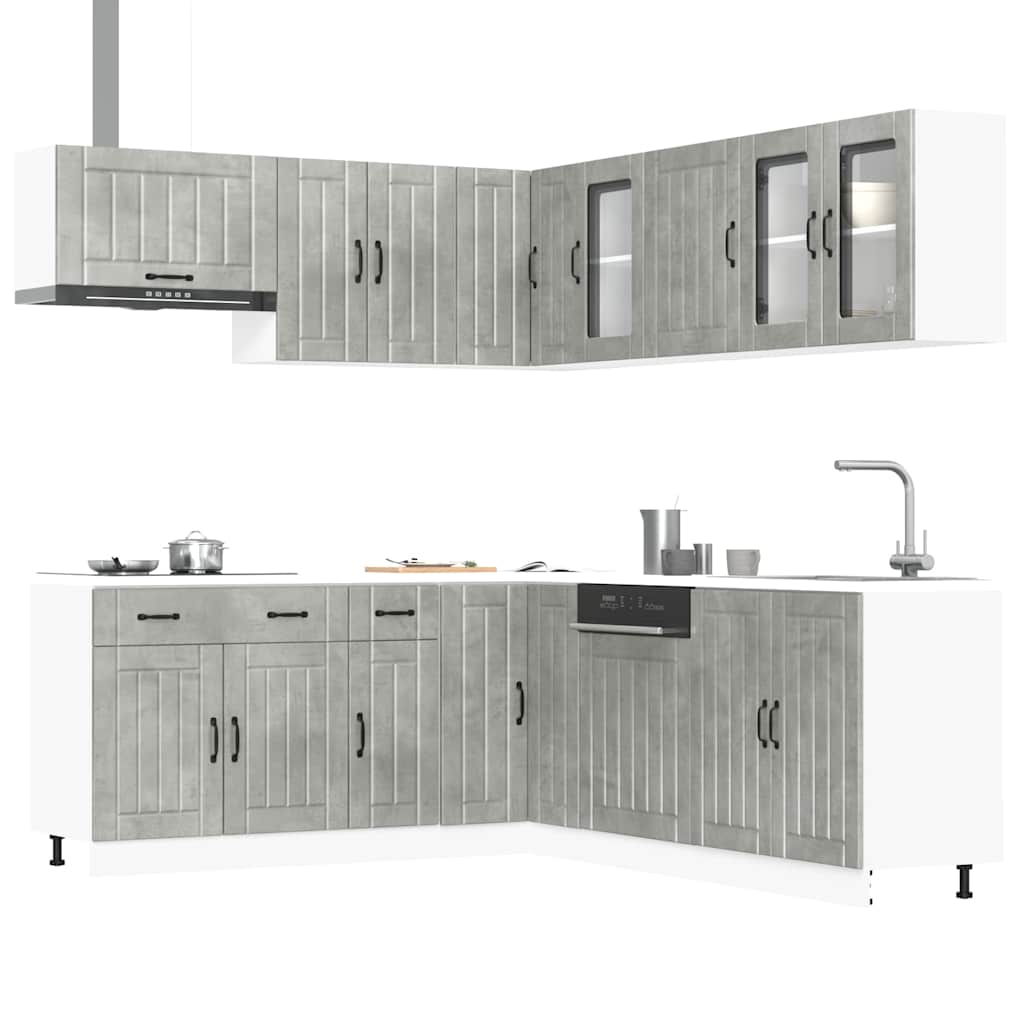11 Piece Kitchen Cabinet Set Lucca Engineered Wood