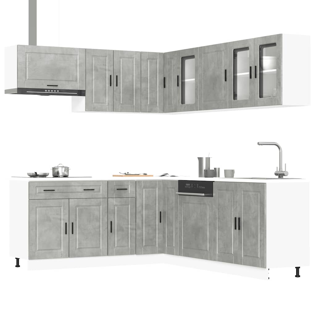 11 Piece Kitchen Cabinet Set Porto Engineered Wood