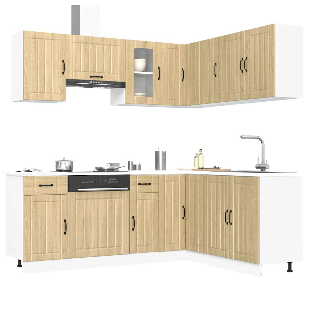 11 Piece Kitchen Cabinet Set Engineered Wood