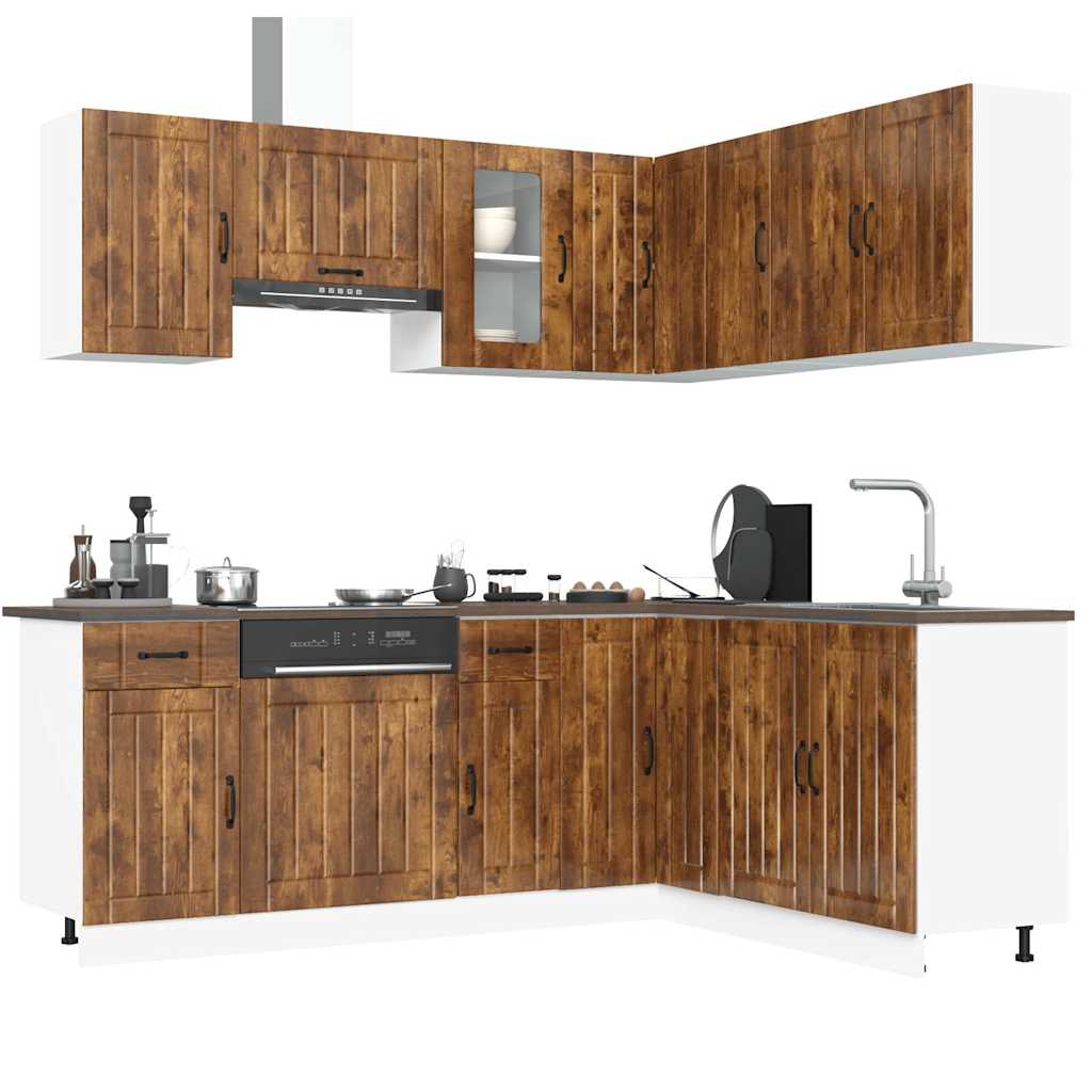 11 Piece Kitchen Cabinet Set Engineered Wood