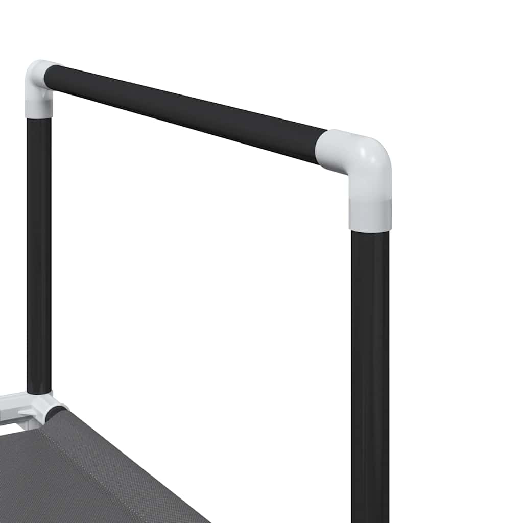 Shoe Rack 10-Tier Black Non-Woven Fabric