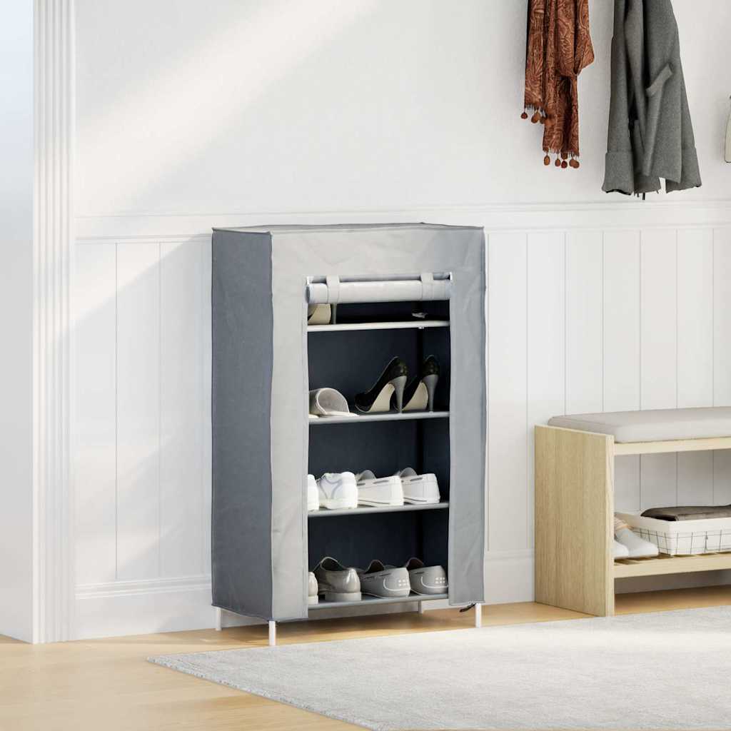 Shoe Cabinet Grey 60.5X30X97 Cm Non-Woven Fabric