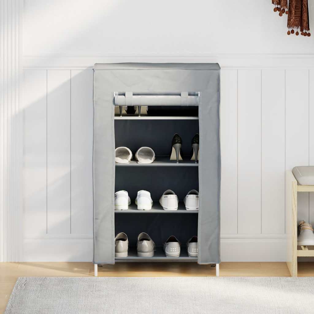 Shoe Cabinet Grey 60.5X30X97 Cm Non-Woven Fabric