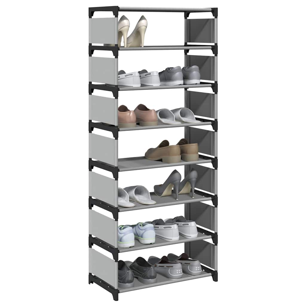 Shoe Rack 10-Tier Grey 54X28X Non-Woven Fabric
