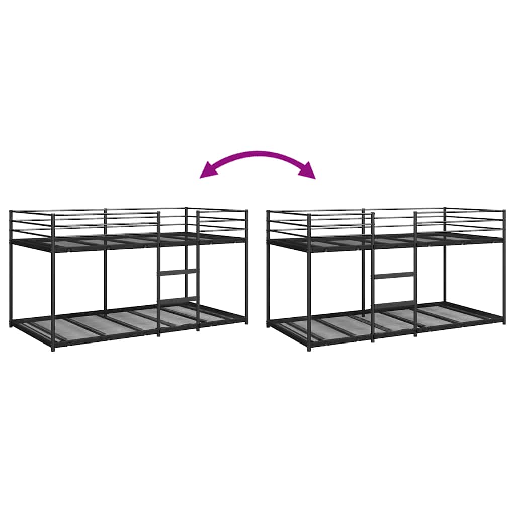 Bunk Bed Without Mattress Black Steel