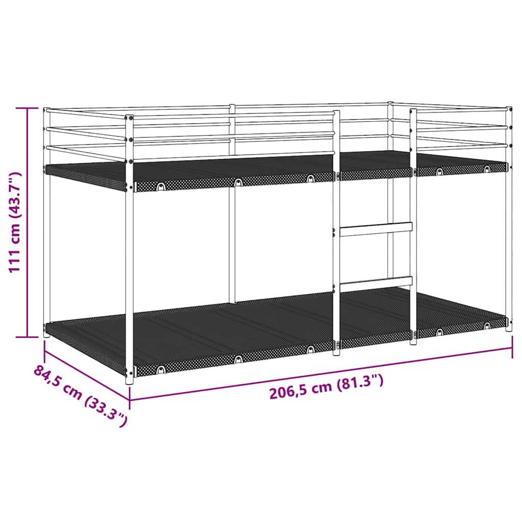 Bunk Bed Without Mattress Black Steel