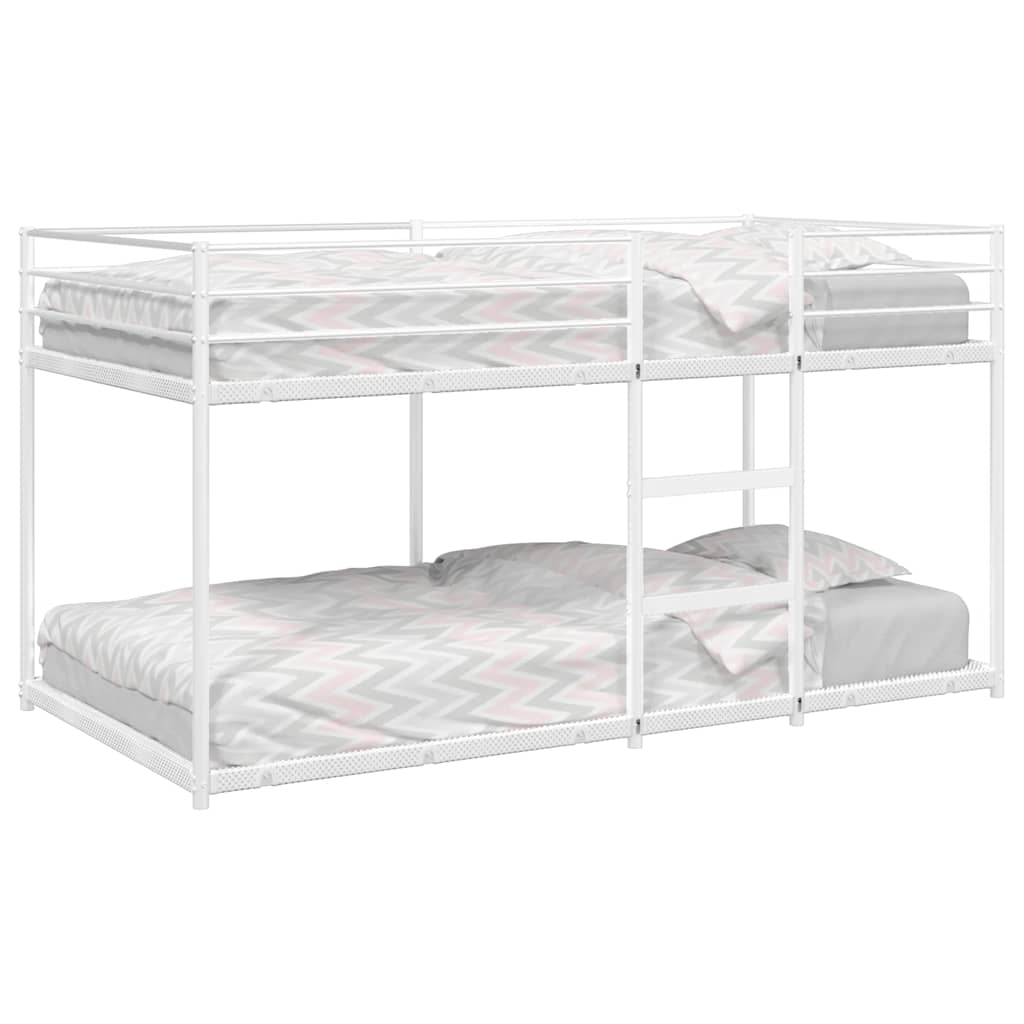 Bunk Bed Without Mattress White Steel