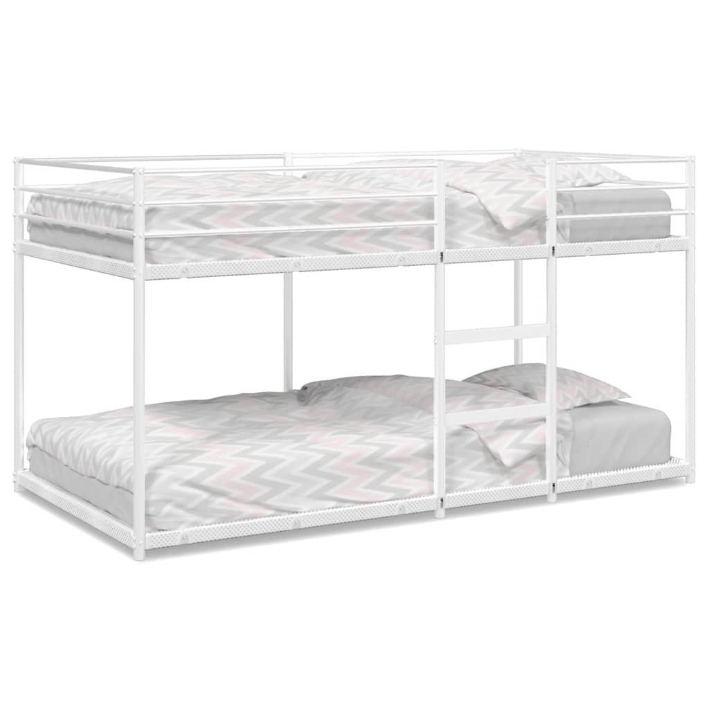 Bunk Bed Without Mattress White Steel