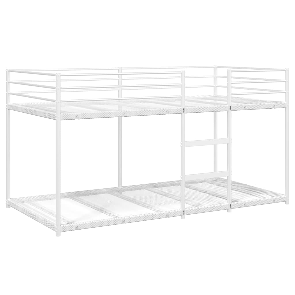 Bunk Bed Without Mattress White Steel