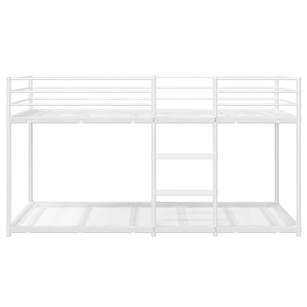 Bunk Bed Without Mattress White Steel