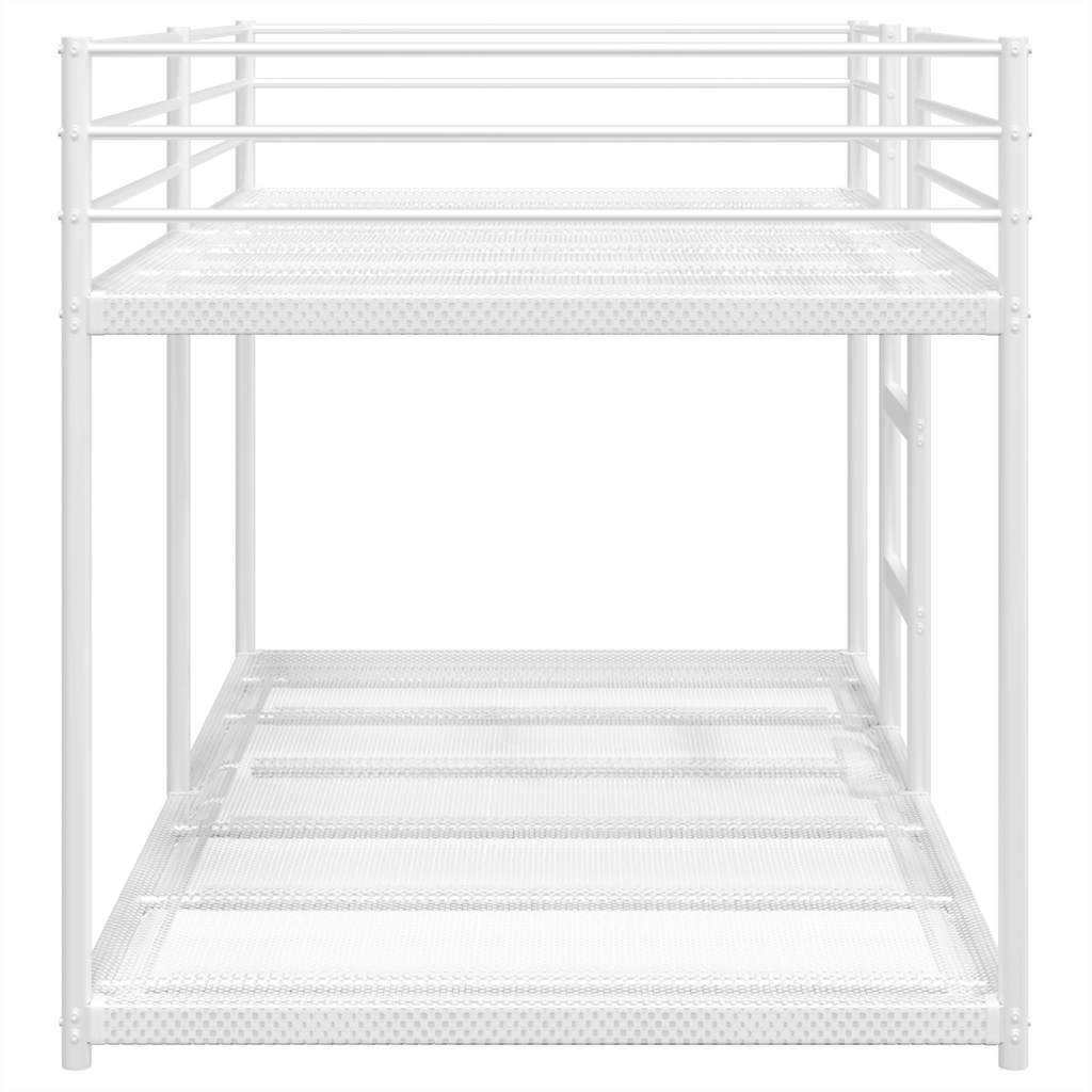 Bunk Bed Without Mattress White Steel