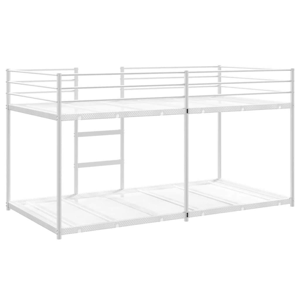 Bunk Bed Without Mattress White Steel