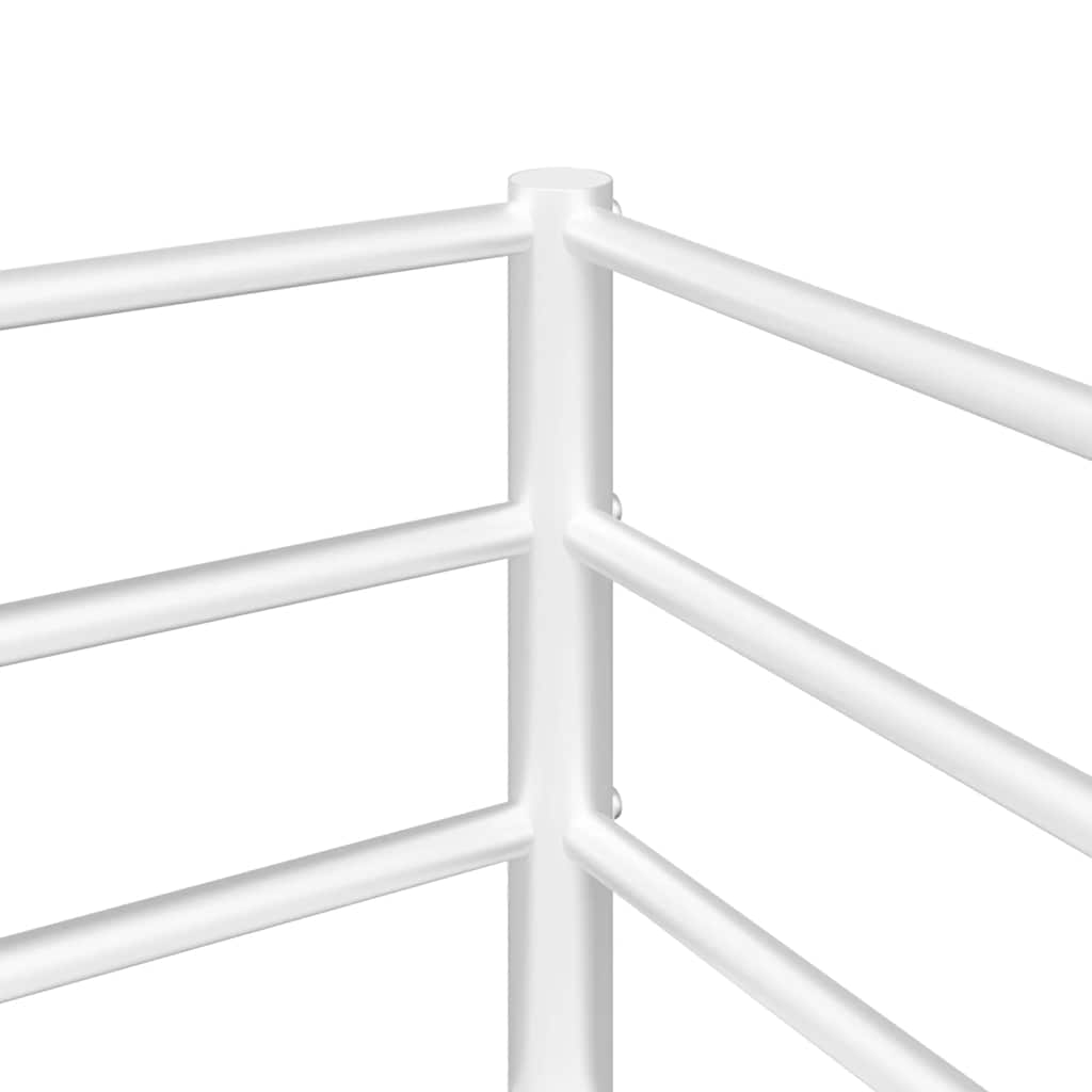 Bunk Bed Without Mattress White Steel