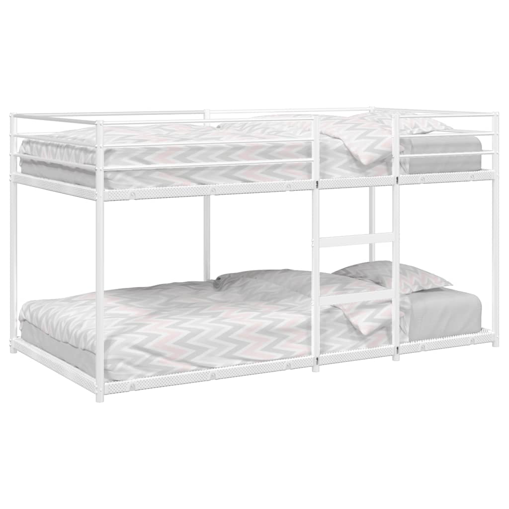 Bunk Bed Without Mattress White Steel