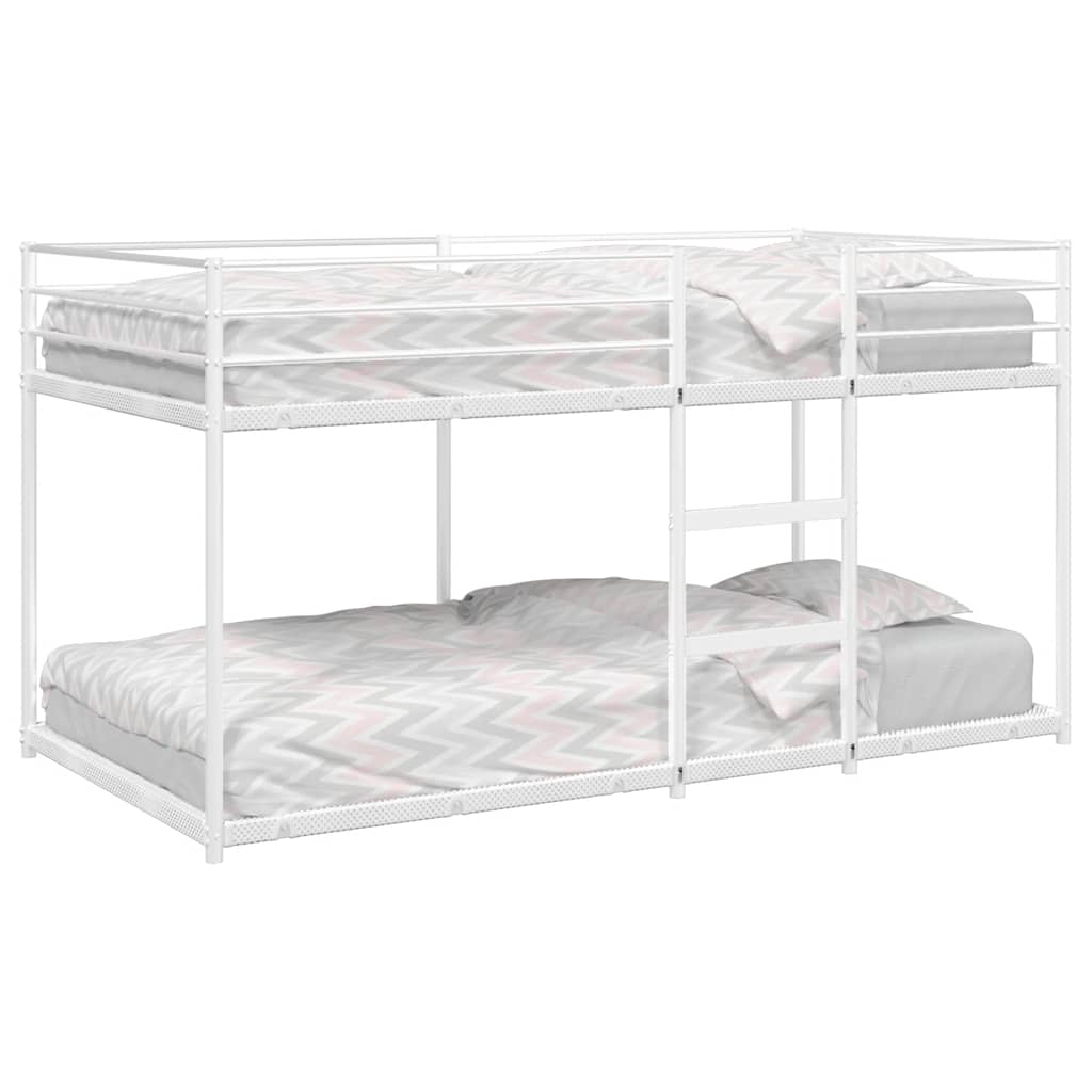 Bunk Bed Without Mattress White Steel