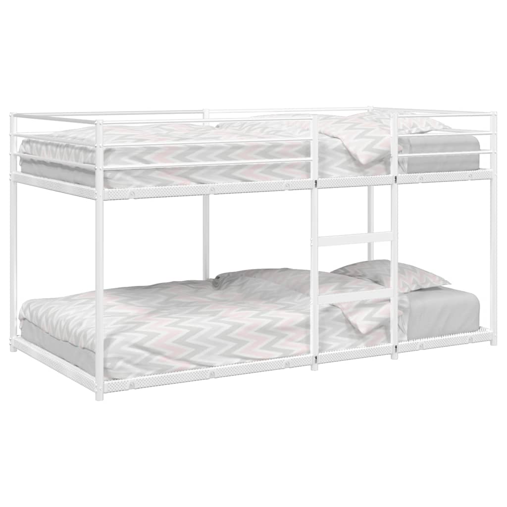 Bunk Bed Without Mattress White Steel