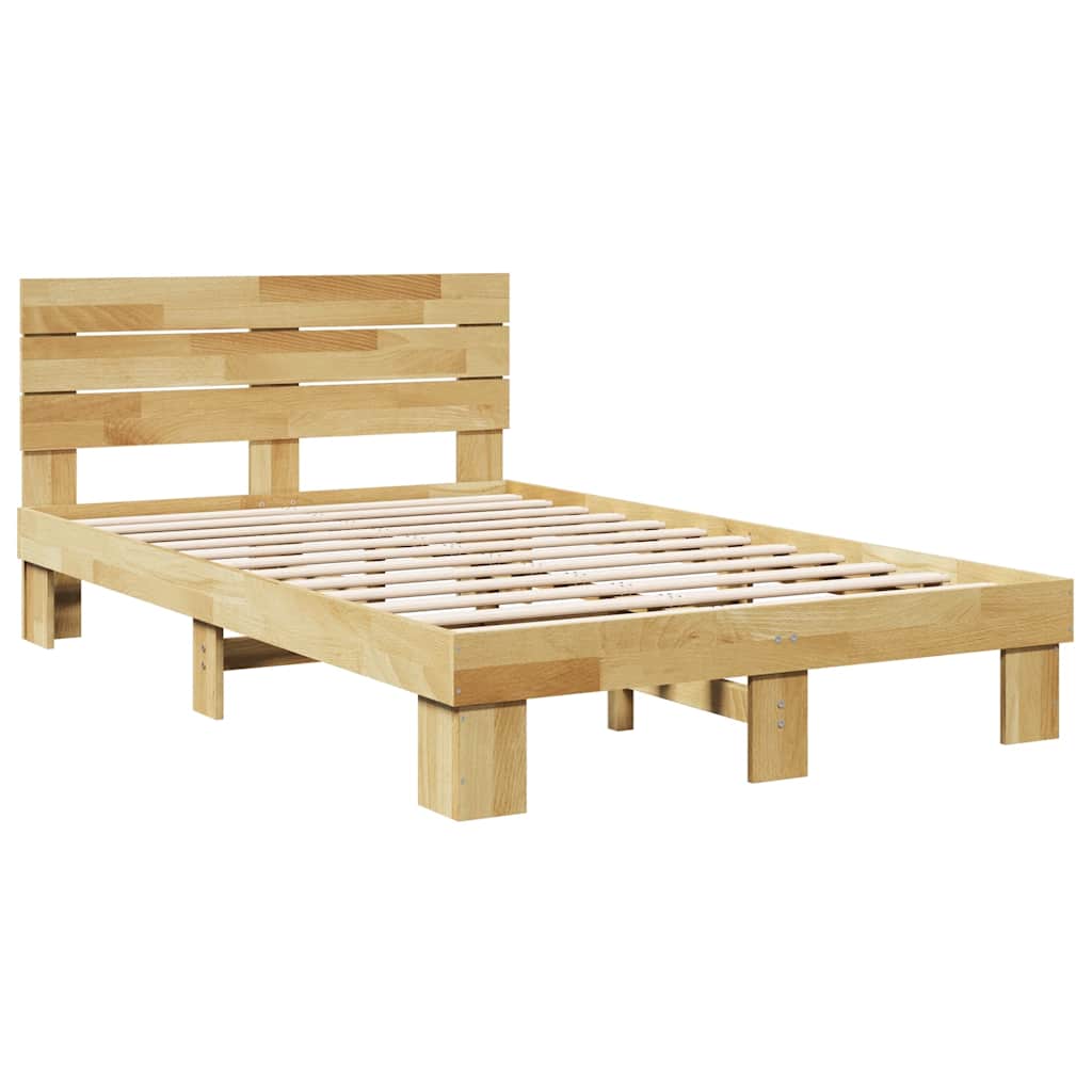 Bed Frame With Headboard Without Mattress Solid Wood Oak
