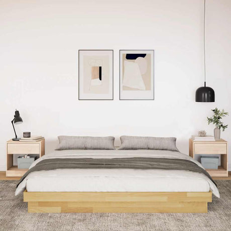 Bed Frame Without Mattress Super King Solid Wood Oak