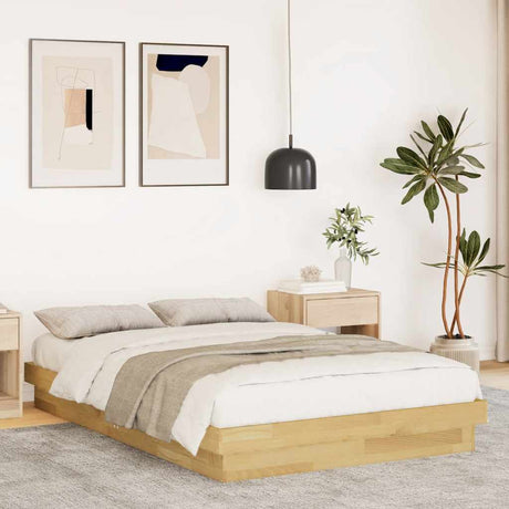 Bed Frame Without Mattress Super King Solid Wood Oak