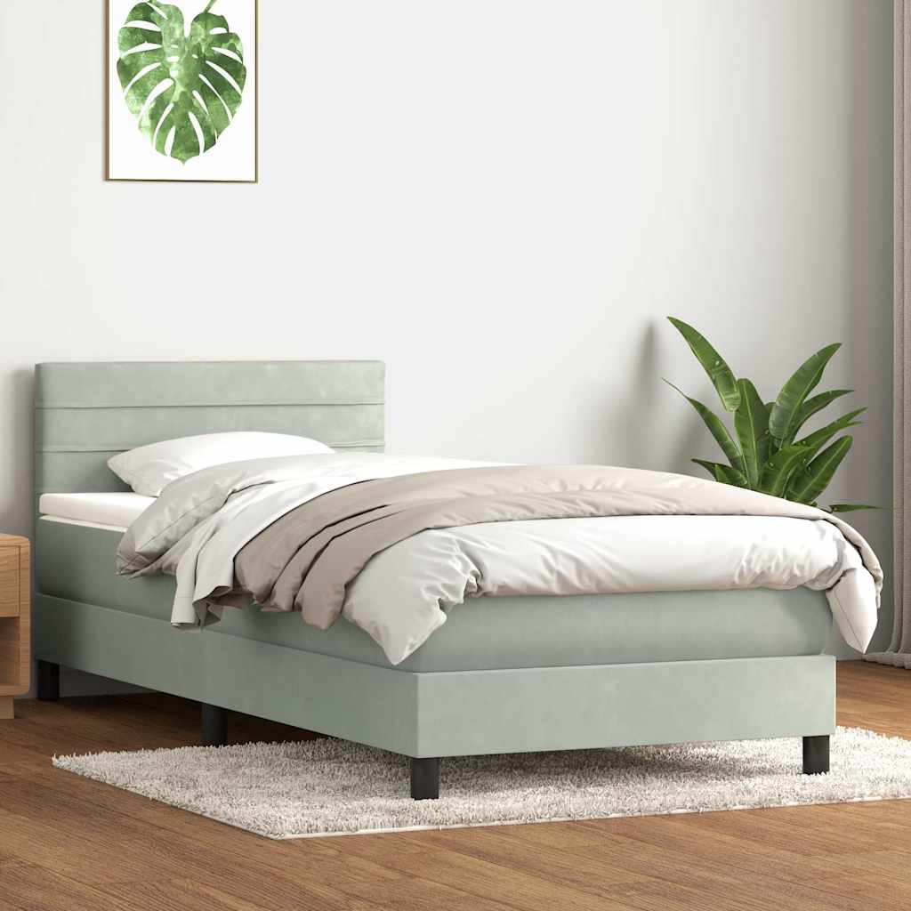 Box Spring Bed With Mattress Velvet
