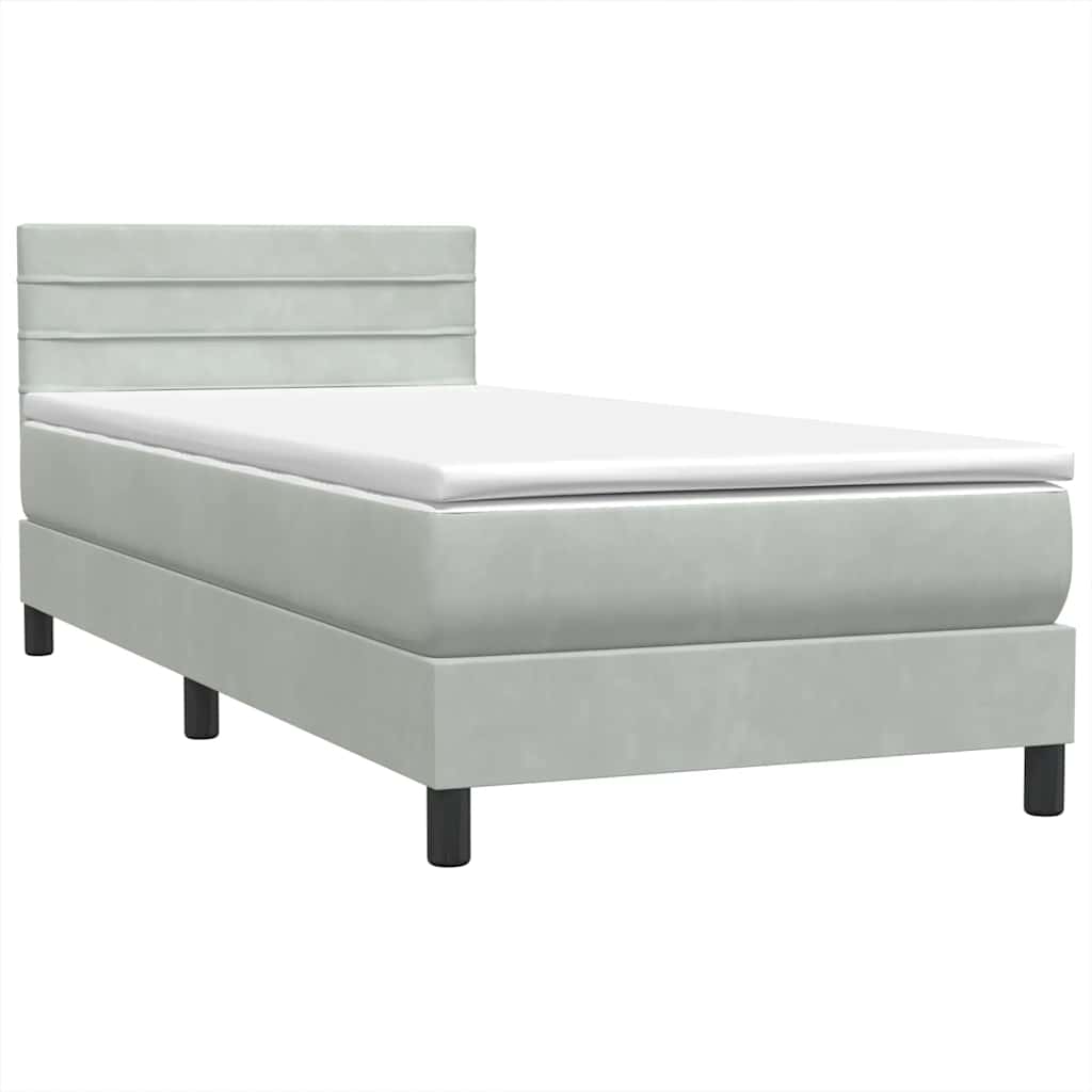 Box Spring Bed With Mattress Velvet