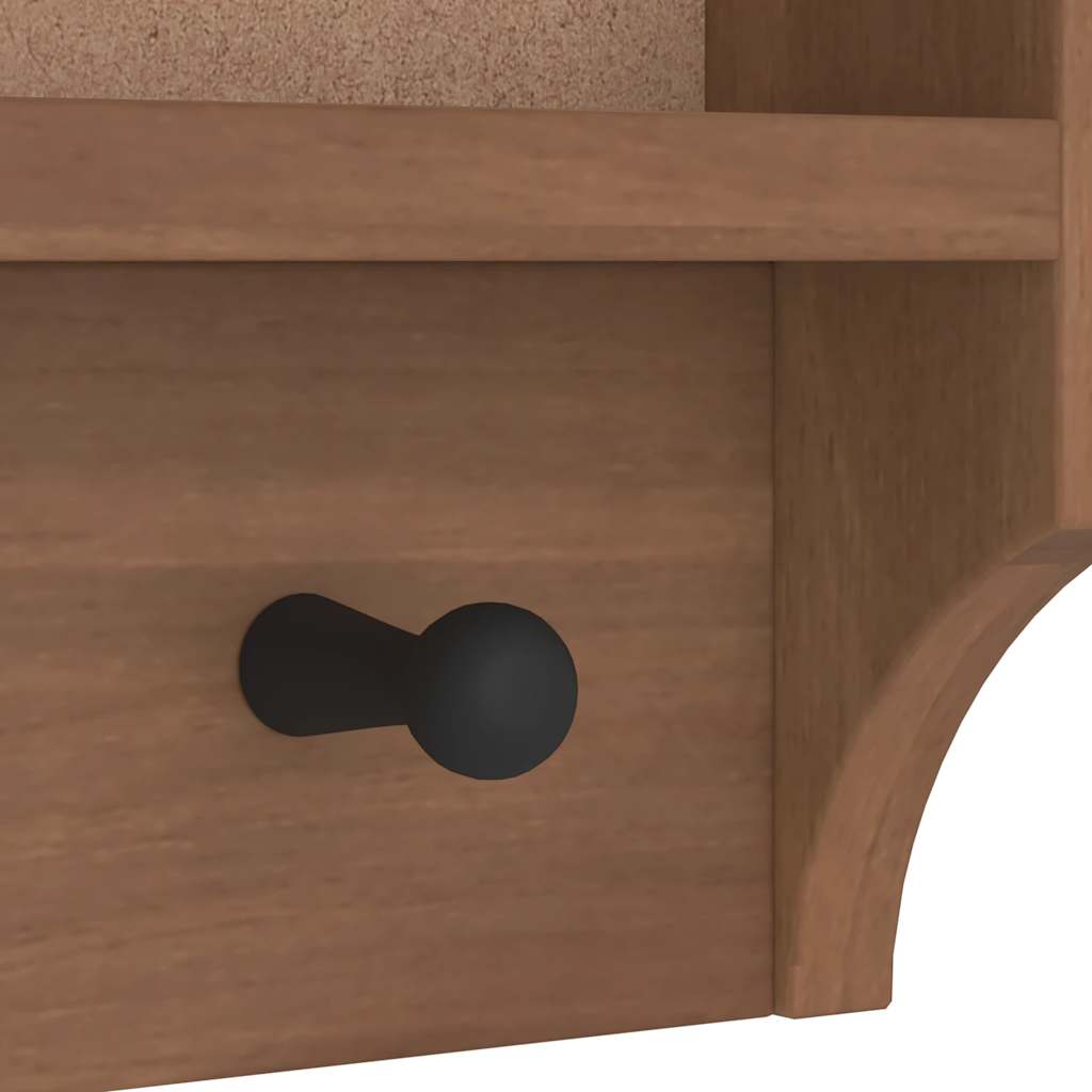 Wall-Mounted Coat Rack Sandnes 45X12X35 Cm Solid Wood Pine