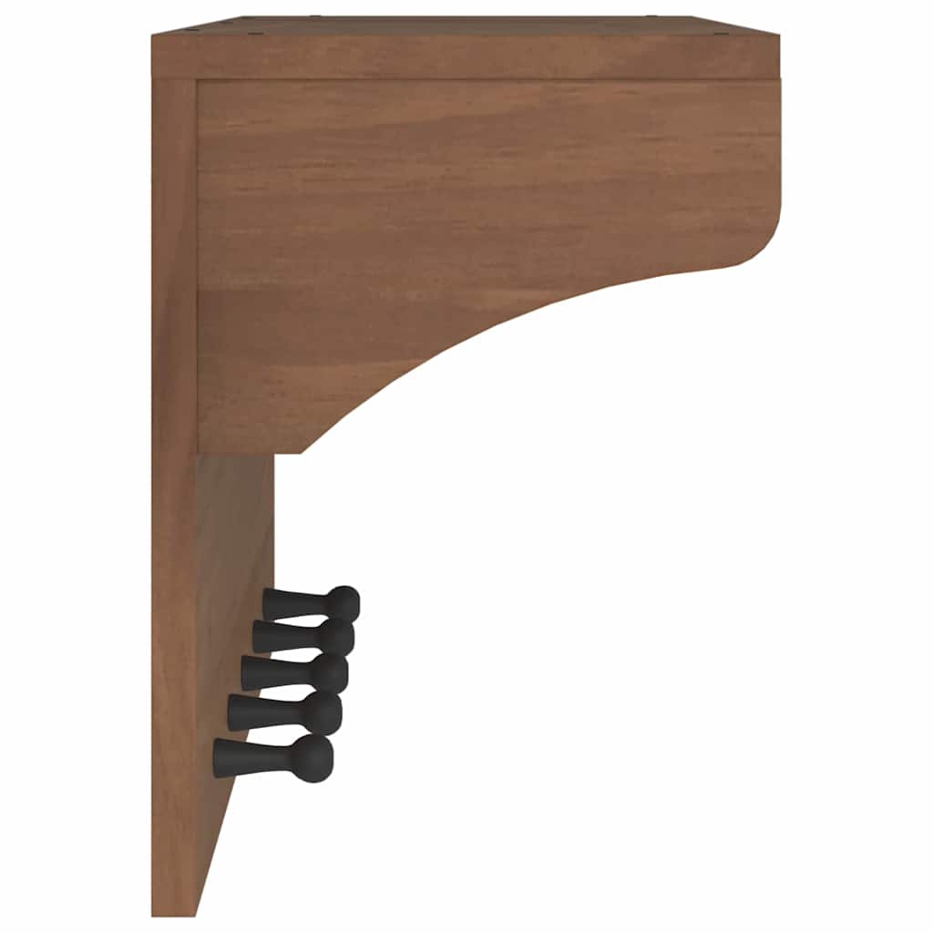 Wall-Mounted Coat Rack Sandnes 87X30X42 Cm Solid Wood Pine