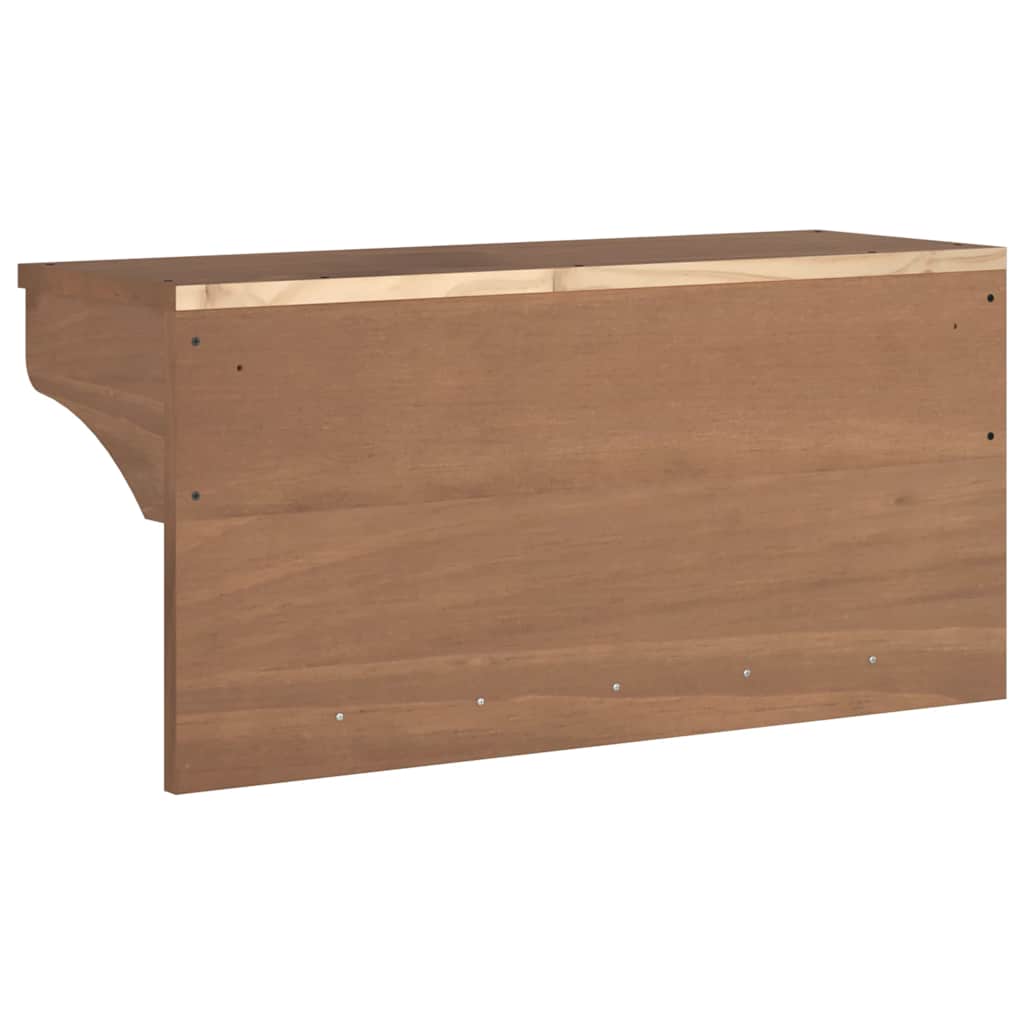 Wall-Mounted Coat Rack Sandnes 87X30X42 Cm Solid Wood Pine