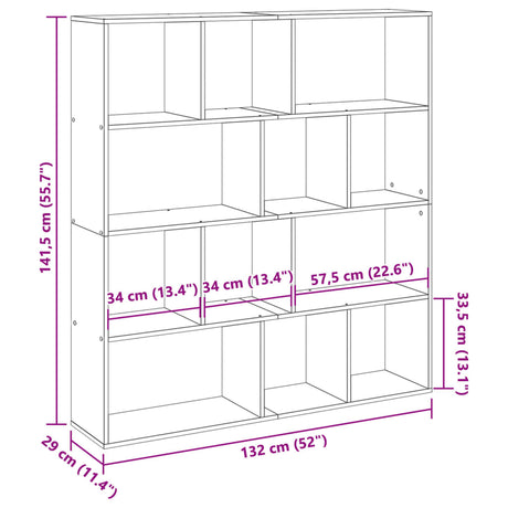 Book Cabinet 132X29X Engineered Wood