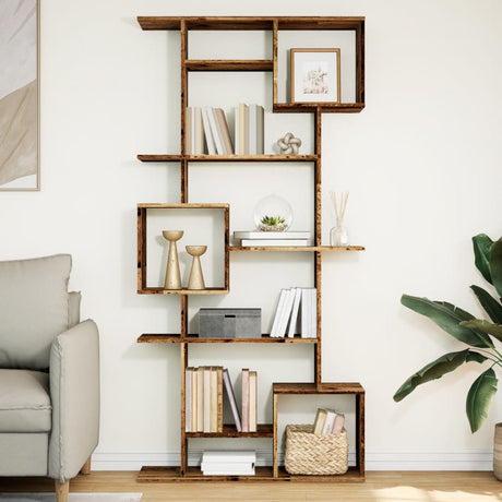 Room Divider Bookcase 92X29X Engineered Wood