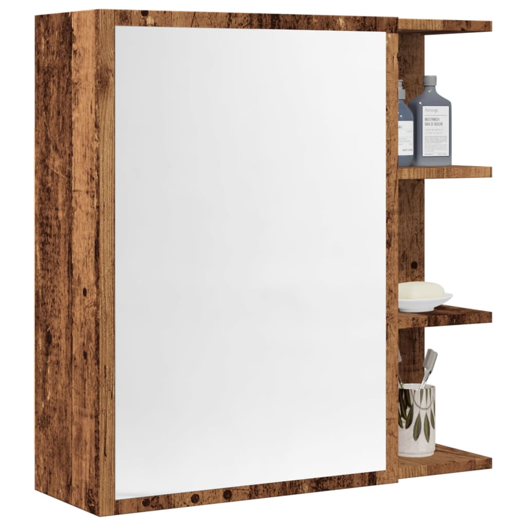 Bathroom Mirror Cabinet 62.5X20.5X64 Cm Engineered Wood