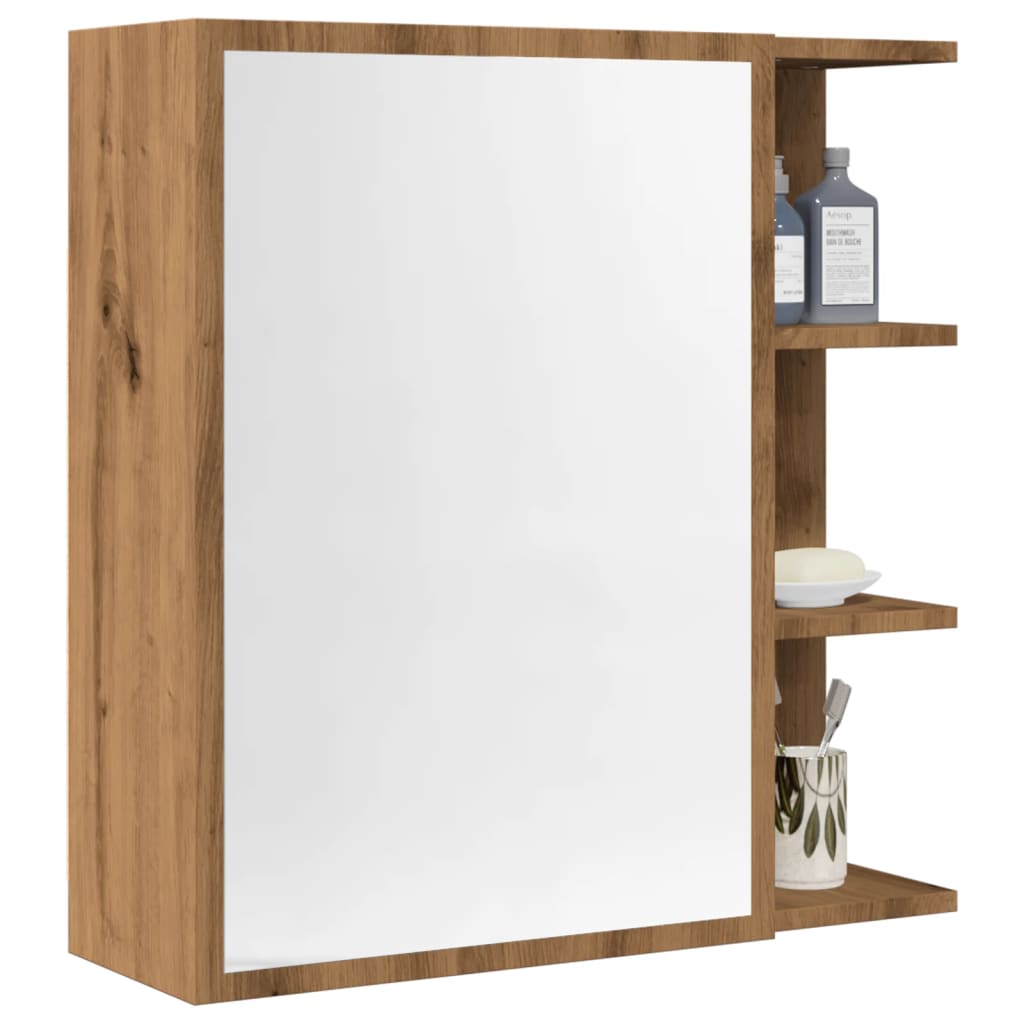 Bathroom Mirror Cabinet 62.5X20.5X64 Cm Engineered Wood