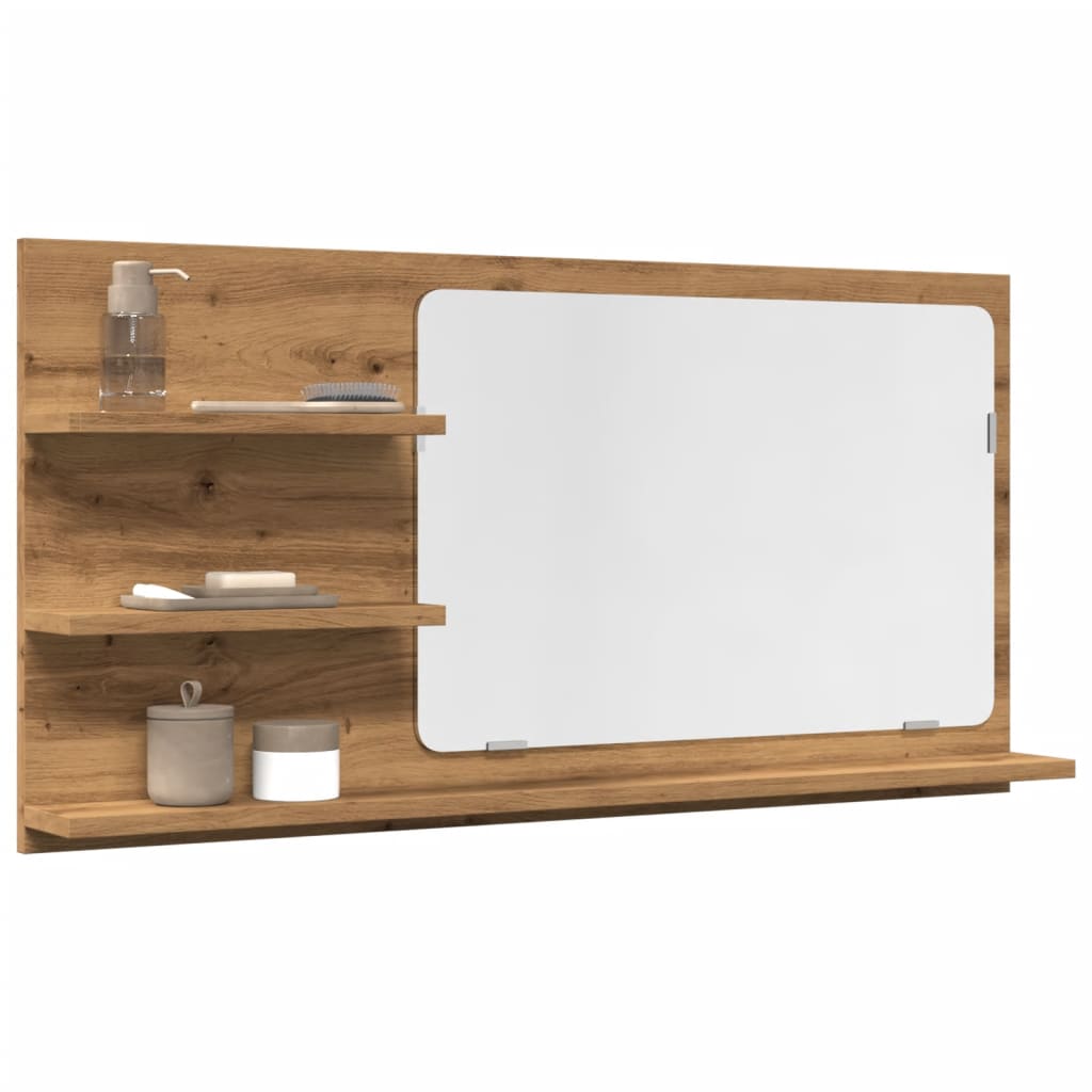 Bathroom Mirror 90X10.5X45 Cm Engineered Wood
