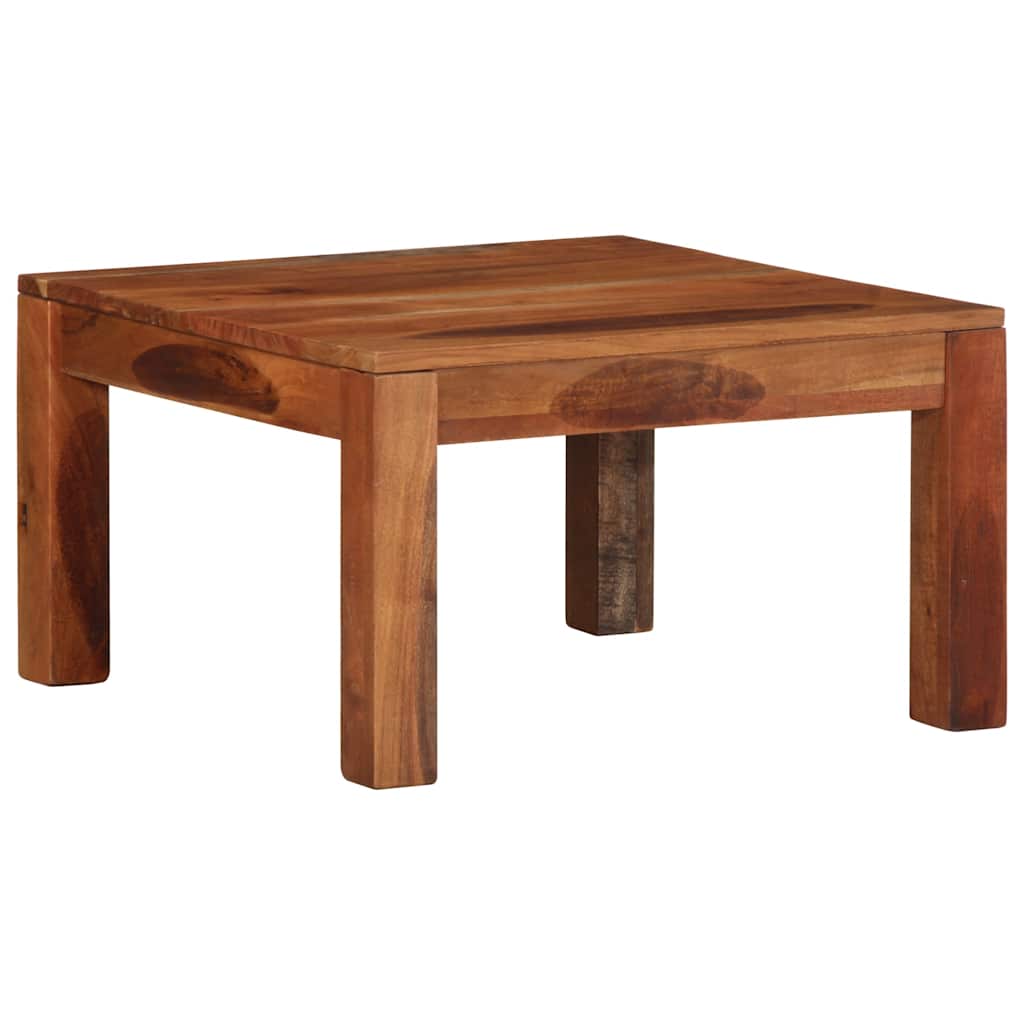Coffee Table 60X60X35 Cm Solid Wood Acacia
