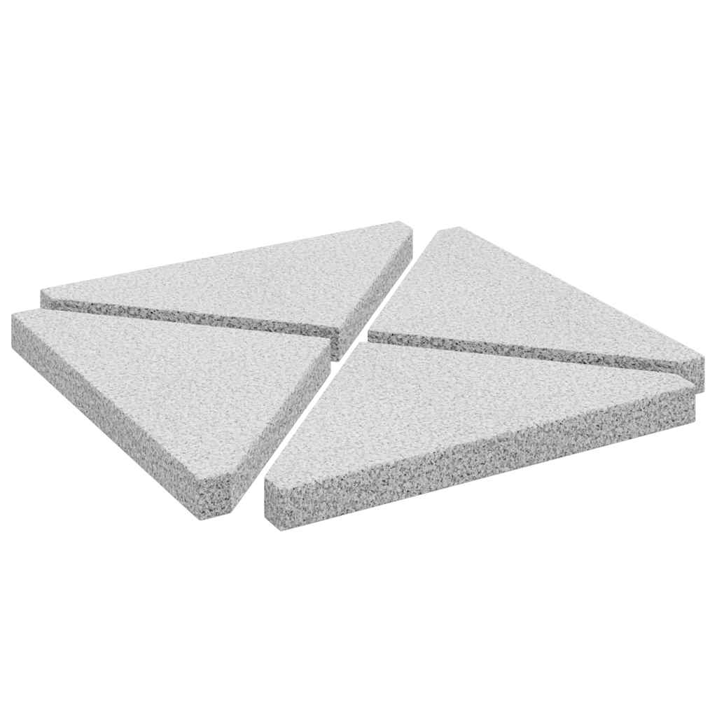 Umbrella Weight Plates 4 Pcs Granite Triangular 14 Kg