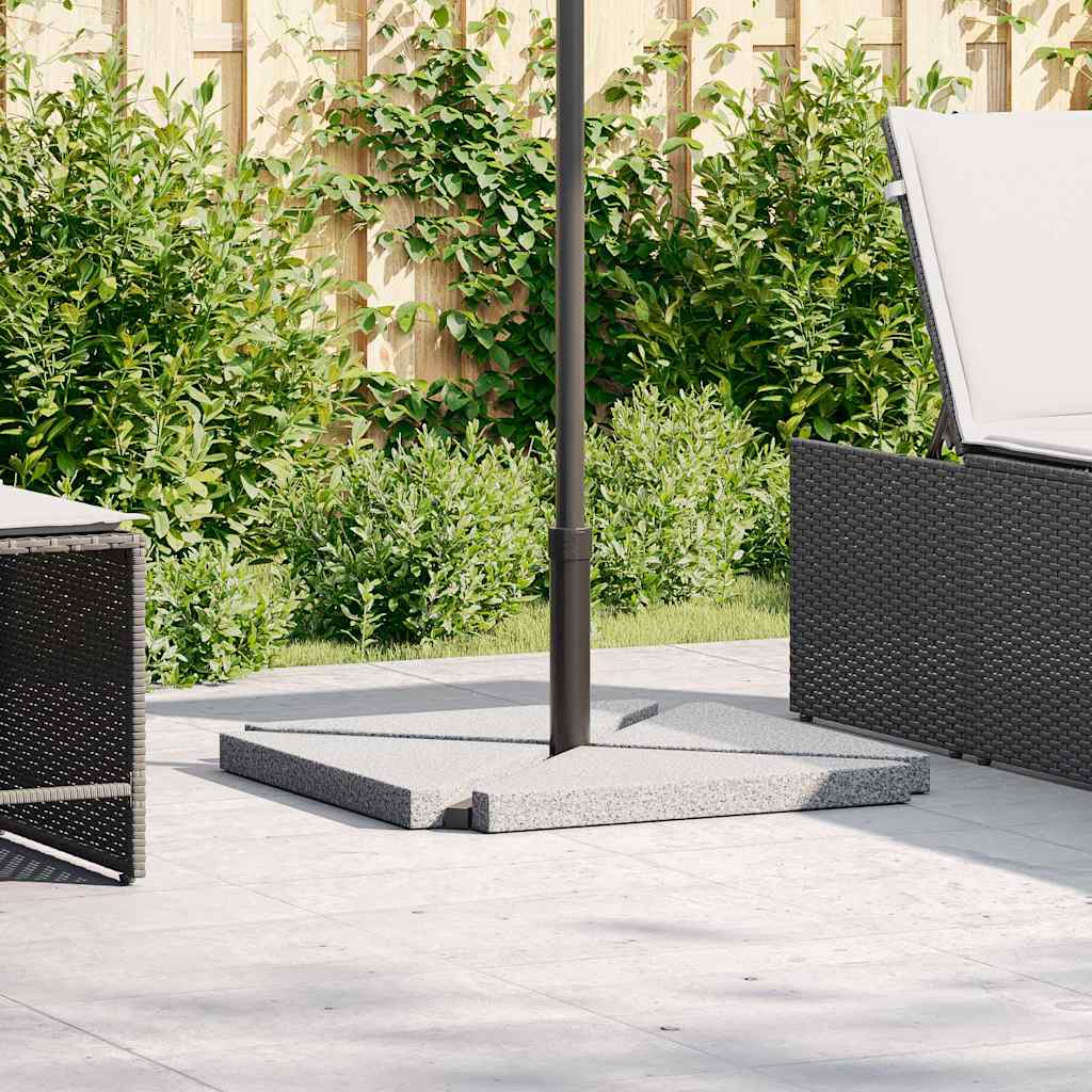 Umbrella Weight Plates 4 Pcs Granite Triangular 14 Kg