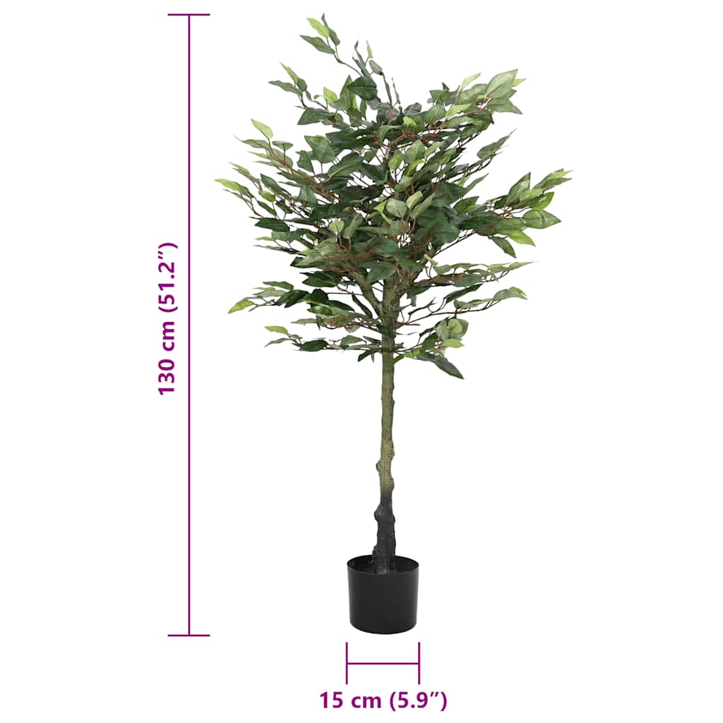 Artificial Ficus Tree 480 Leaves Green