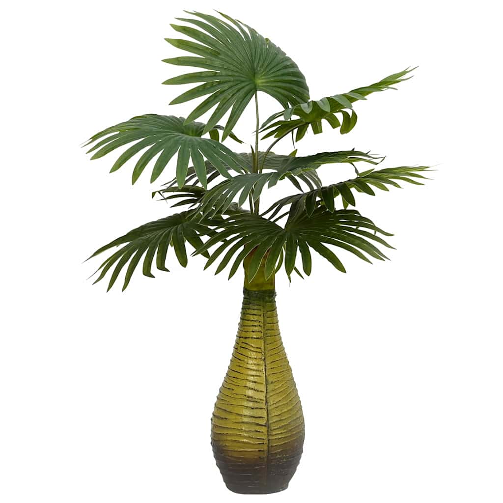 Artificial Palm Plant 9 Leaves Green