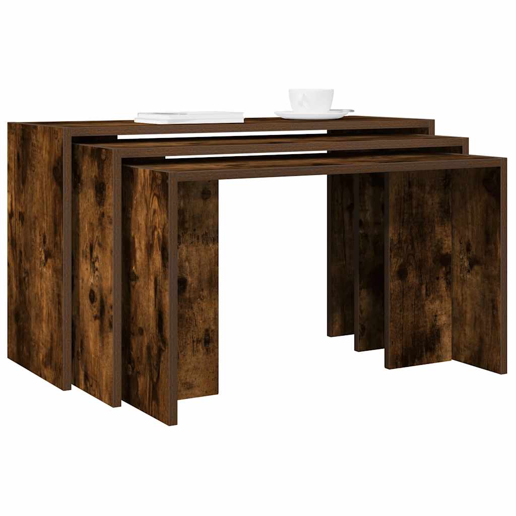 Nesting Tables 3 Pcs Engineered Wood