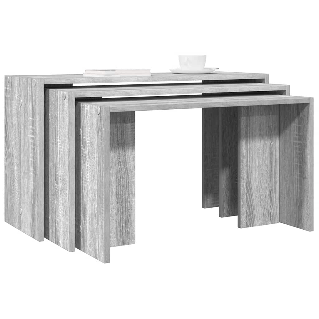 Nesting Tables 3 Pcs Engineered Wood