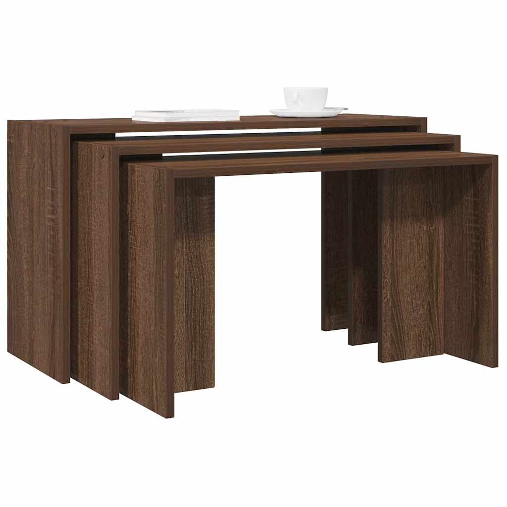 Nesting Tables 3 Pcs Engineered Wood