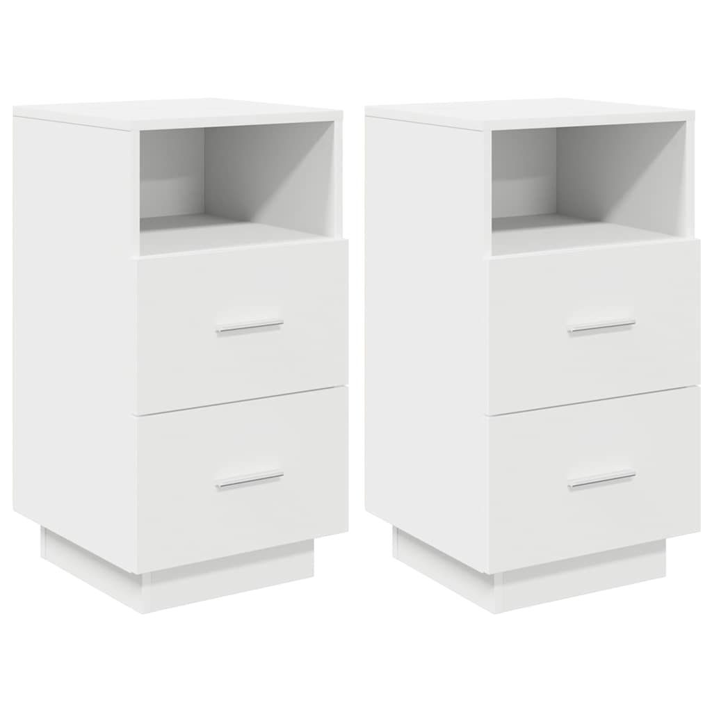Bedside Cabinets 2 Pcs With 2 Drawers 36X36X68 Cm