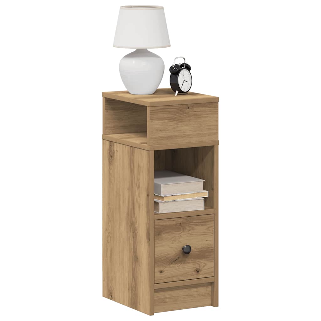 Bedside Cabinet With Drawer 25X31X66 Cm