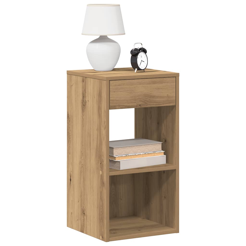 Bedside Cabinet With Drawer 35X34X66.5 Cm