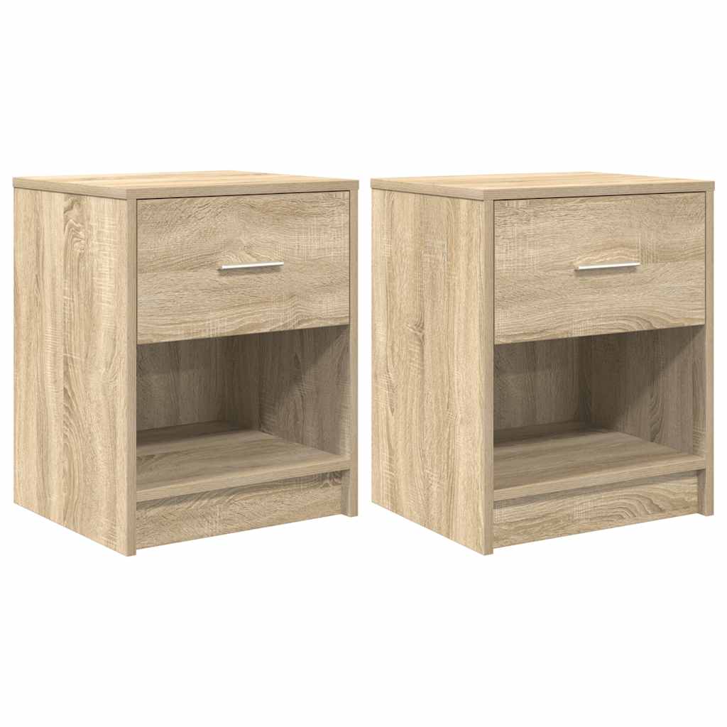 Bedside Cabinets 2 Pcs With Drawer 40X34X50 Cm