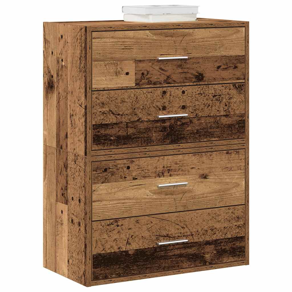 Cabinets With 2 Drawers 2 Pcs Oak 60X31X40 Cm Engineered Wood