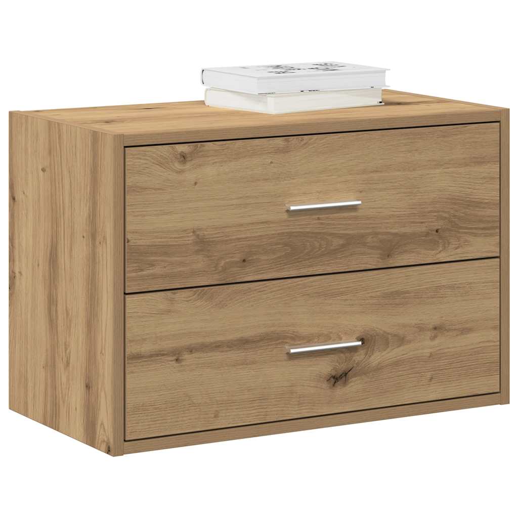 Cabinets With 2 Drawers 2 Pcs Oak 60X31X40 Cm Engineered Wood