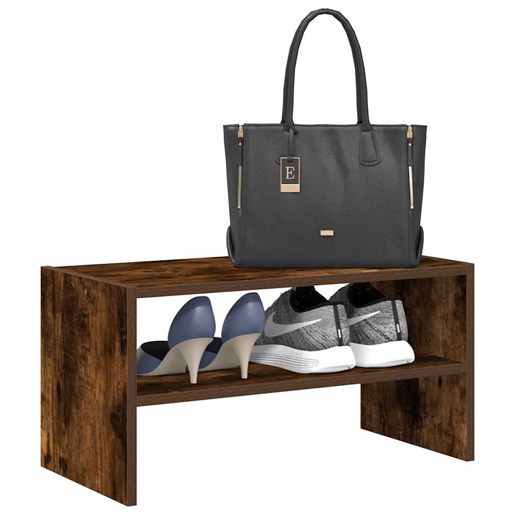 Shoe Rack Stackable Oak 60X30X30.5 Cm